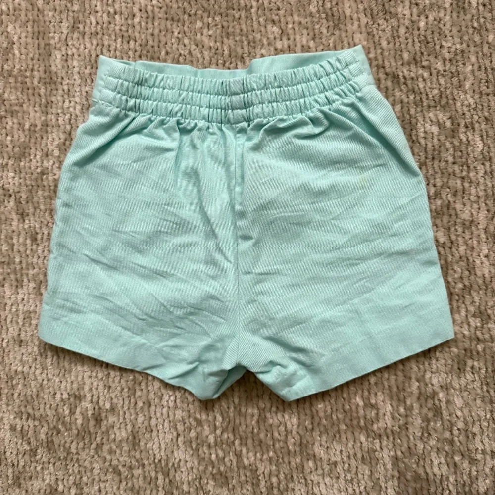 Janie and Jack Baby Aqua Cotton Shorts‎ 12–18M Button Pocket Pull-On